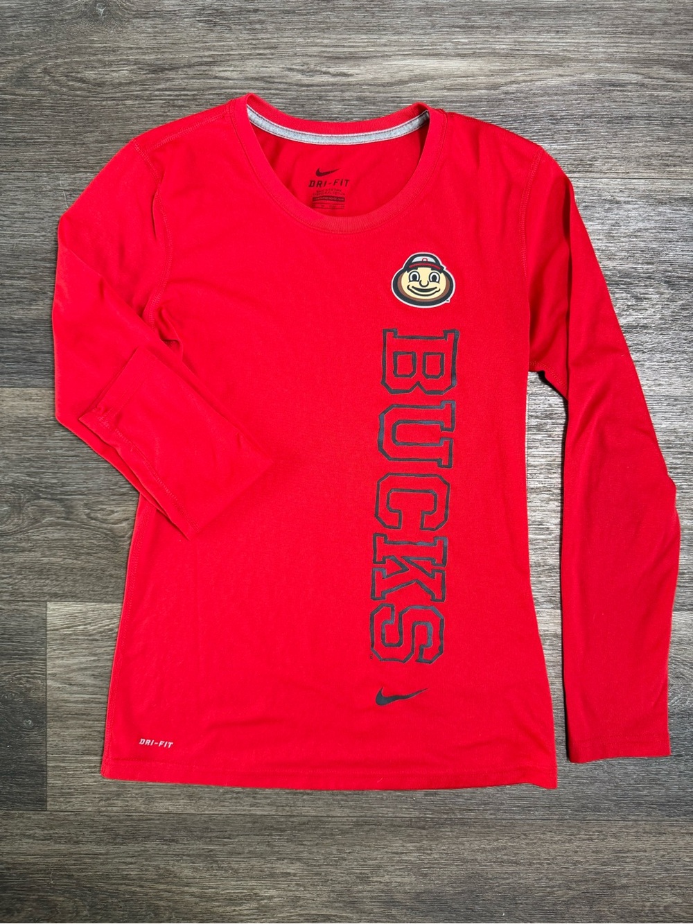 Nike Women’s Red Bucks Long-Sleeve Dri-FIT Shirt